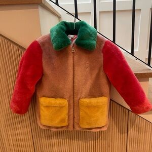 STELLA MCCARTNEY girls fur bomber jacket.